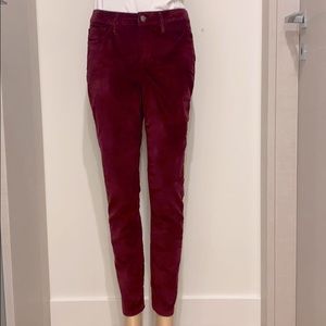 New Christopher Blue velvet burgundy jeans Size 4